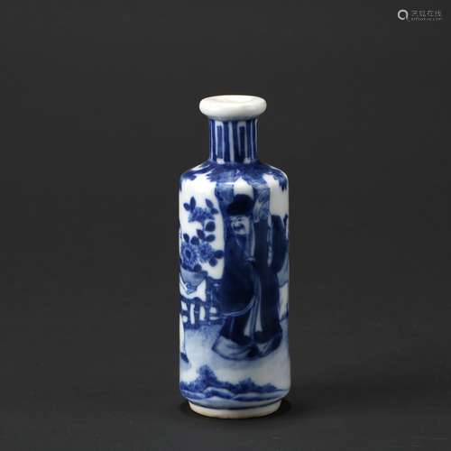 Chinese Blue And White Porcelain Snuff Bottle