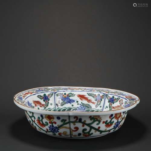 Chinese Verte Rose Porcelain Plate