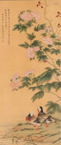 Chinese Ink Painting Of Flower And Bird - Shen Quan