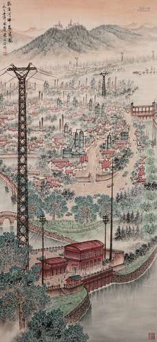 Chinese Ink Painting Of Qinhuai River -  Song Wenzhi