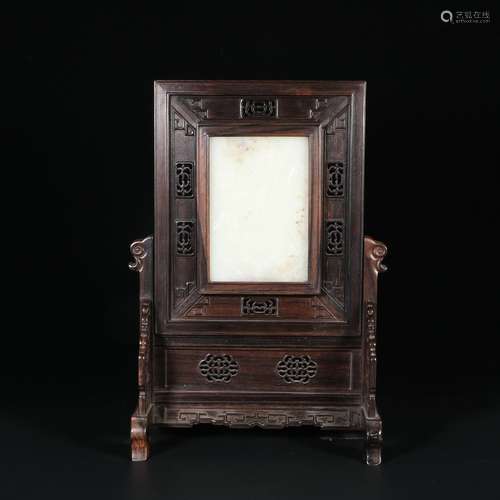 Chinese White Jade Screen