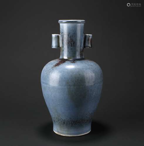 Chinese Blue Glazed Porcelain Bottle