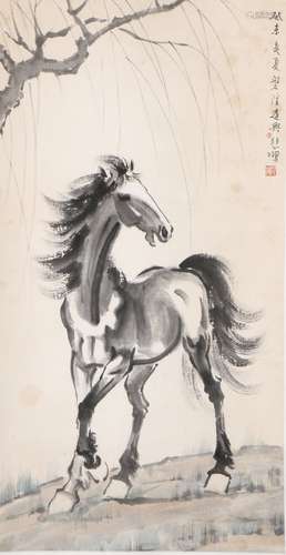 Chinese Ink Painting Of Horse -  Xu Beihong