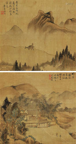 王 鉴（1598-1677） 山水 立 轴 设色绢本