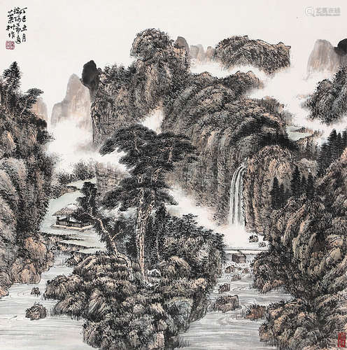 黄叶村（1911-1987） 山水 立 轴 设色纸本