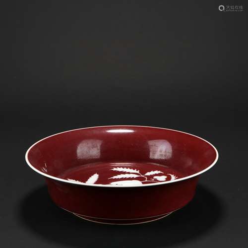 Chinese Red Glazed Porcelain 