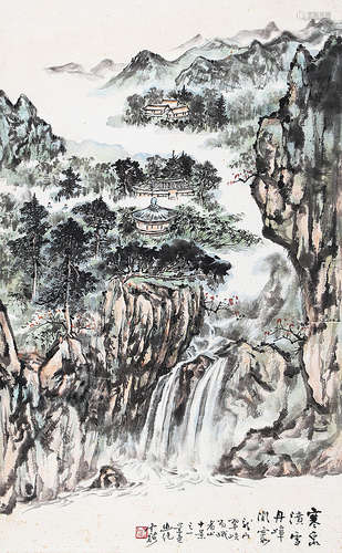 刘止庸（1910-1996） 峨眉山 立 轴 设色纸本