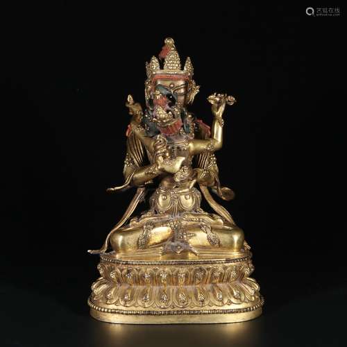 Chinese Gold Gilded Buddha Statue