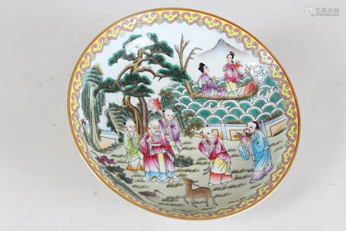 A Chinese Story-telling Detailed Fortune Porcelain