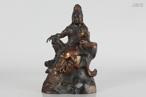 A Chinese Religious Fortune Buddha Statue