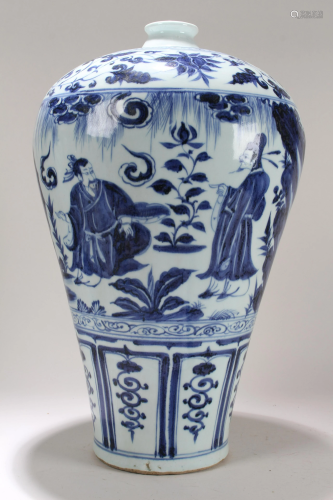 A Chinese Story-telling Blue and White Fortune