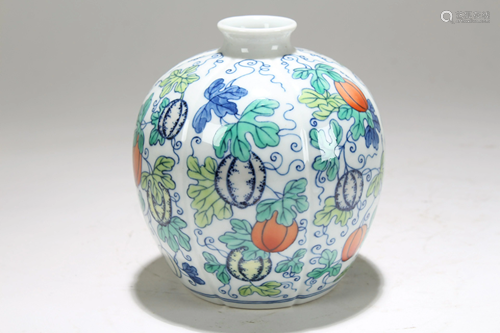 A Chinese Fortune Porcelain Vase