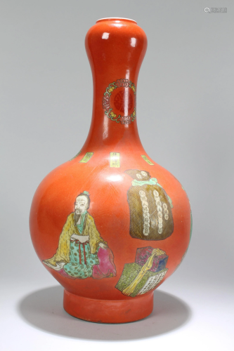 A Chinese Story-telling Fortune Porcelain Vase