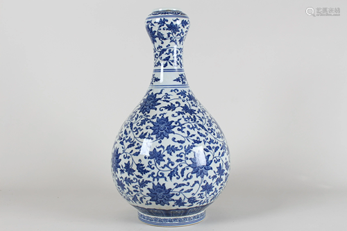 Chinese Massive Blue and White Porcelain Fortune Vase