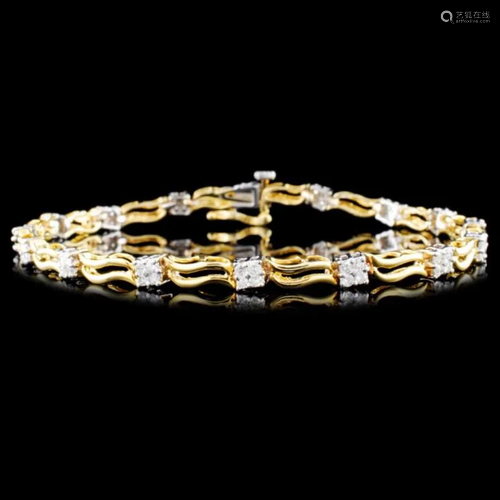 14K Gold 1.00ctw Diamond Bracelet