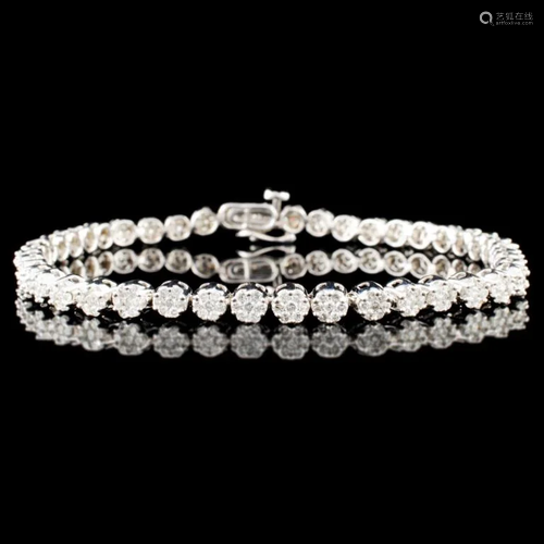 14K Gold 3.15ctw Diamond Bracelet