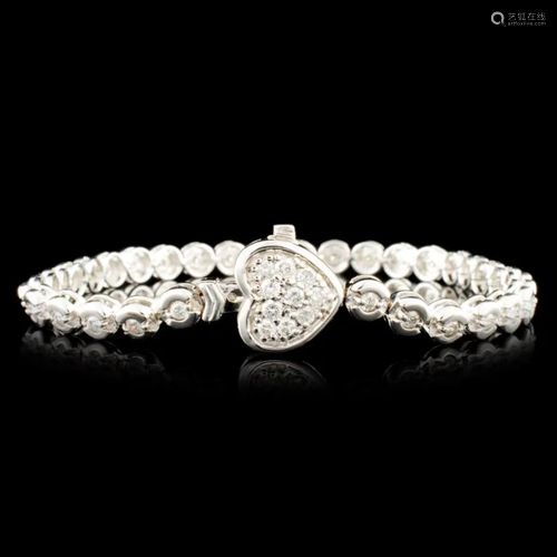 14K Gold 1.18ctw Diamond Bracelet