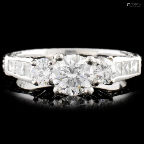 Platinum 1.82ctw Diamond Ring