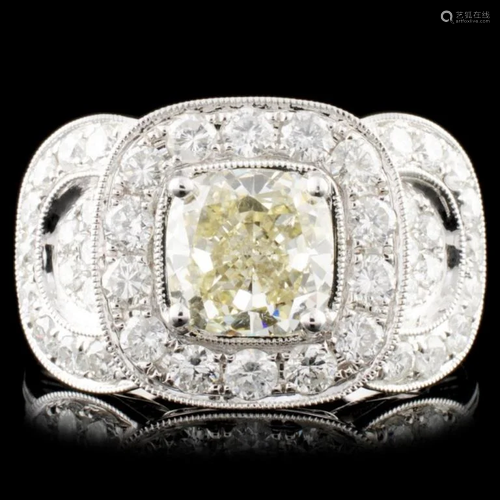 18K Gold 3.43ct Fancy Color Diamond Ring