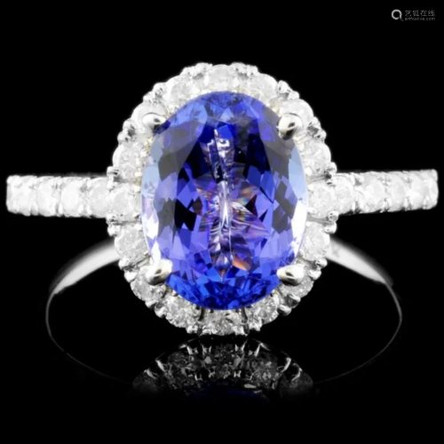 14K Gold 2.37ct Tanzanite & 0.67ctw Diamond Ring