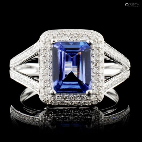 14K Gold 1.49ct Tanzanite & 0.42ctw Diamond Ring