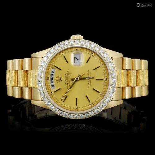 Rolex 18K YG Day-Date Diamond Gent's Watch