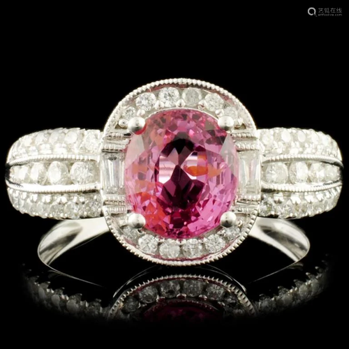 18K Gold 1.69ct Spinel & 0.47ctw Diamond Ring