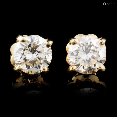 14K Gold 0.48ctw Diamond Earrings