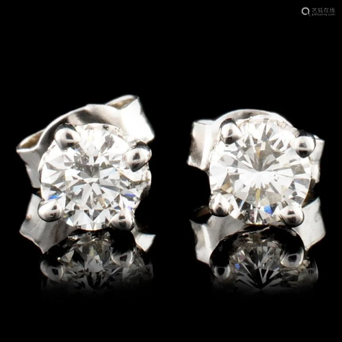 14K Gold 0.58ctw Diamond Earrings