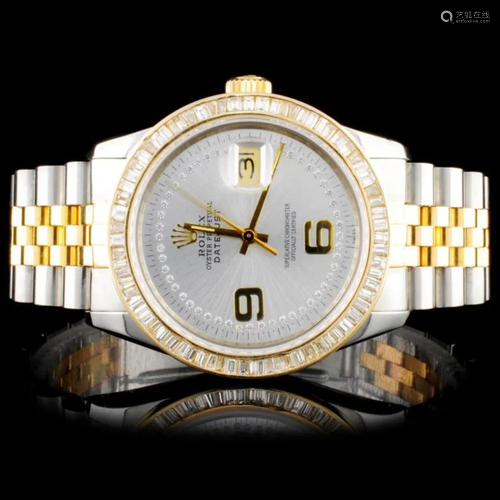 Rolex YG/SS DateJust Diamond 36MM Watch