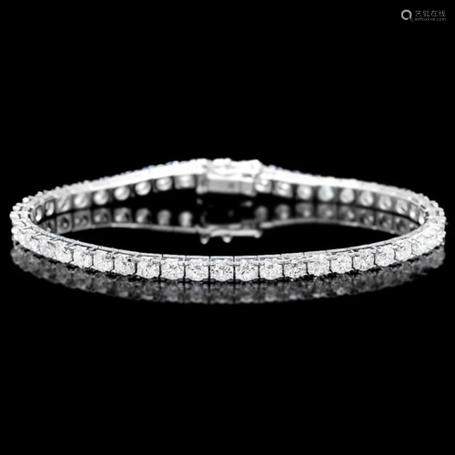 ^18k White Gold 8.00ct Diamond Bracelet