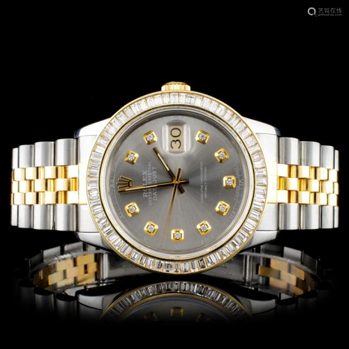 Rolex YG/SS DateJust Diamond 36MM Watch