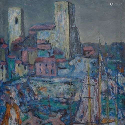 Max RAEDECKER [hollandais] (1914-1987)Antibes, le Palais Gri...