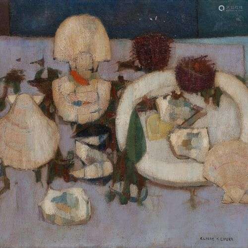 Claude SCHURR (1921-2014)Coquilles Saint-Jacques et oursins,...