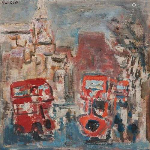 Alexandre Sasha GARBELL [russe] (1903-1970)Rue à LondresHuil...