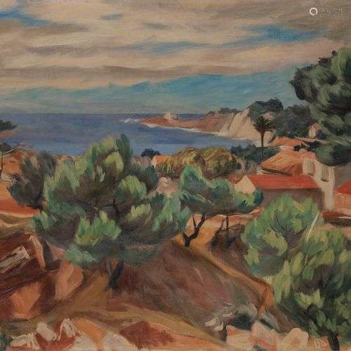 Jean ZAWADO (1891-1982)Paysage méditerranéenHuile sur toile....