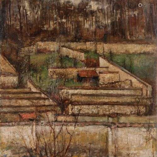 Paul REBEYROLLE (1926-2005)Paysage, vers 1950-53Huile sur to...