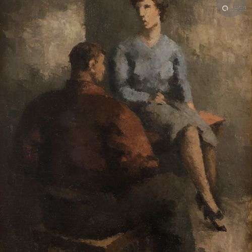 Frans MASEREEL (1889-1972)Matelot et femme ou Estaminet à To...