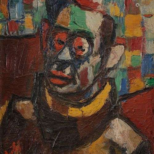 Isaac PAILES (1895-1978)ClownHuile sur toile.Signée en bas à...