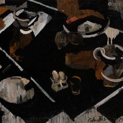 Jean-Marie CALMETTES (1918-2007)Nature morte au pichet, 1955...