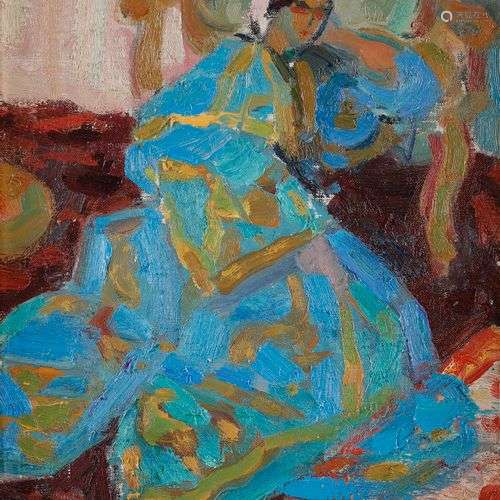 Roger Marcel LIMOUSE (1894-1990)Marocaine assise, 1956Huile ...