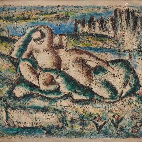 Ginés PARRA (1896-1960)Nus, 1942Huile sur toile.Signée en ba...