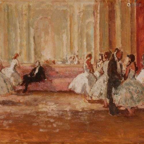 Marcel COSSON (1878-1956)Paris, le foyer de l'OpéraHuile sur...