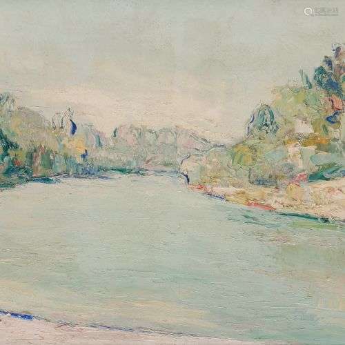 Vladimir TERLIKOWSKI (1873-1951)Bord de rivière, 1938Huile s...