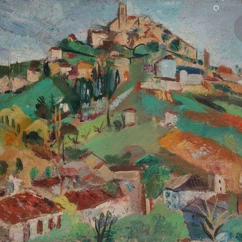 François DESNOYER (1894-1972)Village d'Eus, vers 1950Huile s...