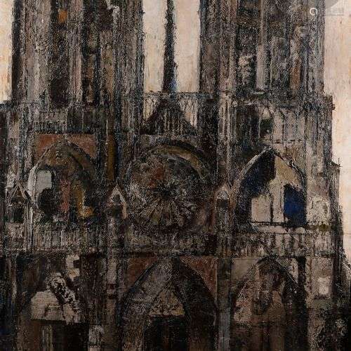 Denise LEMAIRE (née 1925)Notre-Dame de Paris, vers 1950Huile...