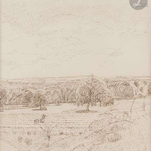 Maurice BRIANCHON (1899-1979)PaysageEncre.Signée au crayon r...