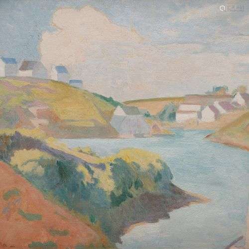 Pierre GUASTALLA (1891-1968)Le Port de DoëlanHuile sur toile...