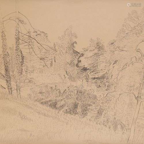 Maurice BRIANCHON (1899-1979)PaysageEncre.Signée en bas à dr...