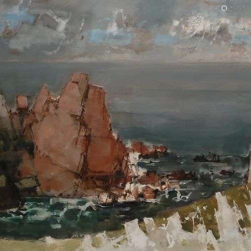 Michel RODDE (1913-2009)Bord de mer en BretagneHuile sur toi...